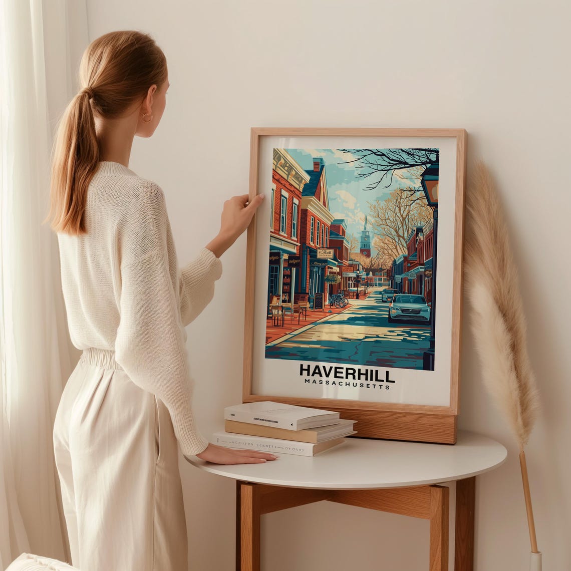 Haverhill Travel Print Wall Art Haverhill Massachusetts City Print Haverhill Travel Gift Haverhill City Poster - Image 2