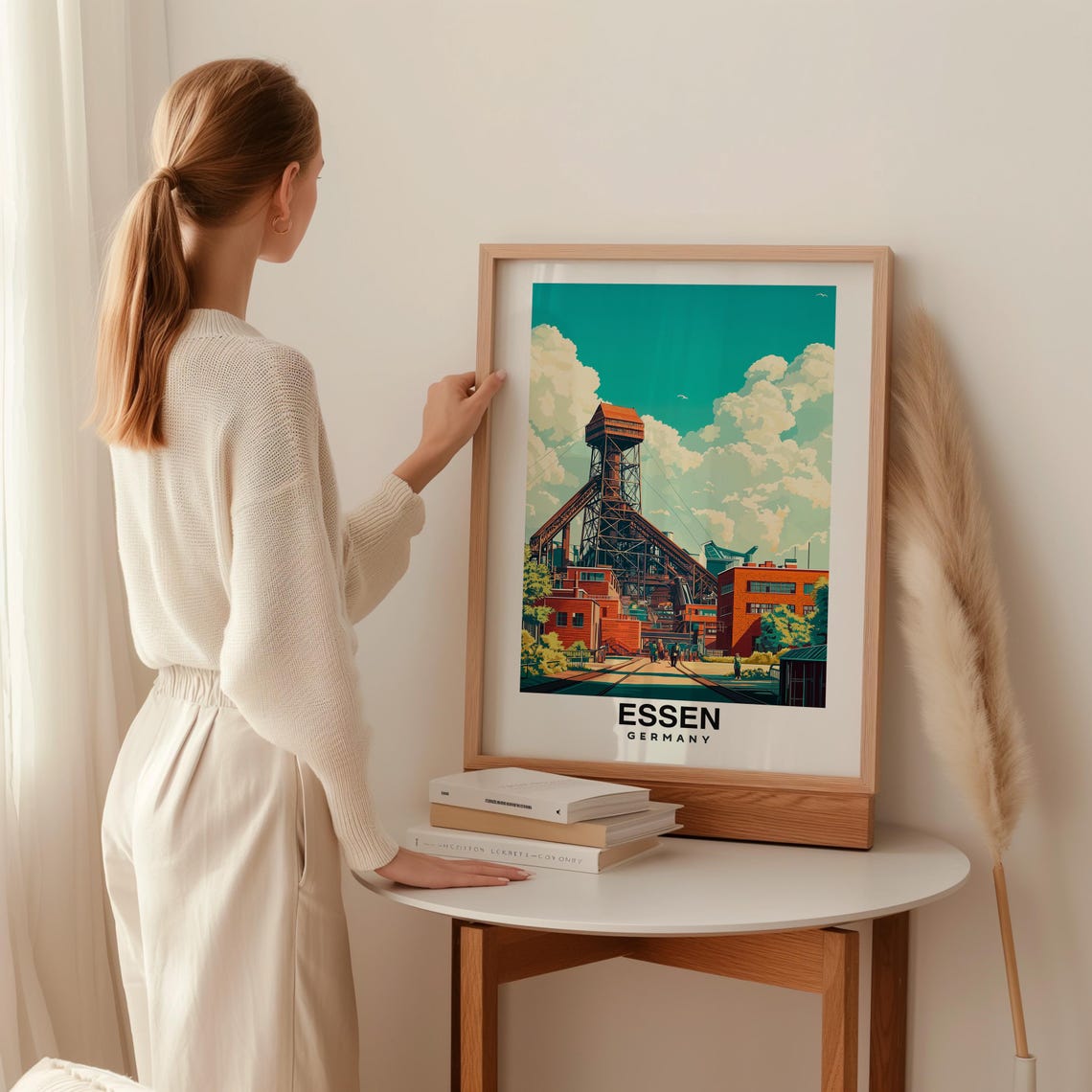 Essen Print Travel Poster German Art Historic City Industrial Heritage Cultural Landmarks Scenic Parks Vibrant Culture Urban Charm - Image 2