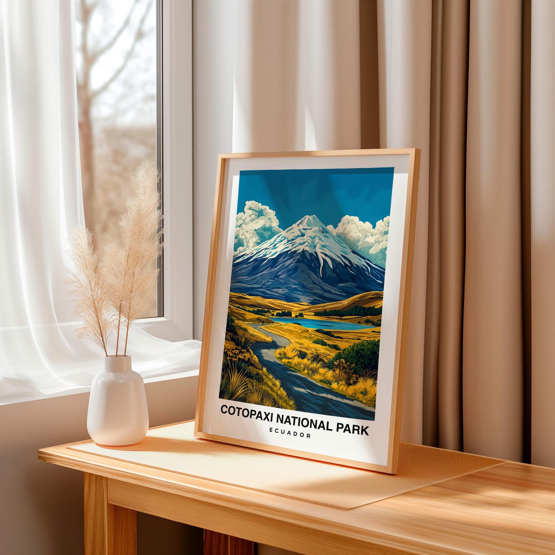 Cotopaxi National Park Ecuador Travel Print Ecuador Tourism Travel Art National Park Poster National Park Poster - Image 3