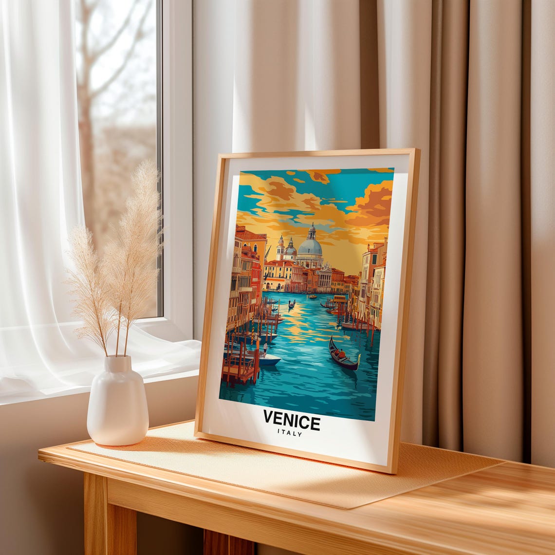 Venice Print Italy Poster Travel Wall Art Cityscape Print Europe Poster Canal Art Scenic Decor Historic Print Travel Poster - Image 3