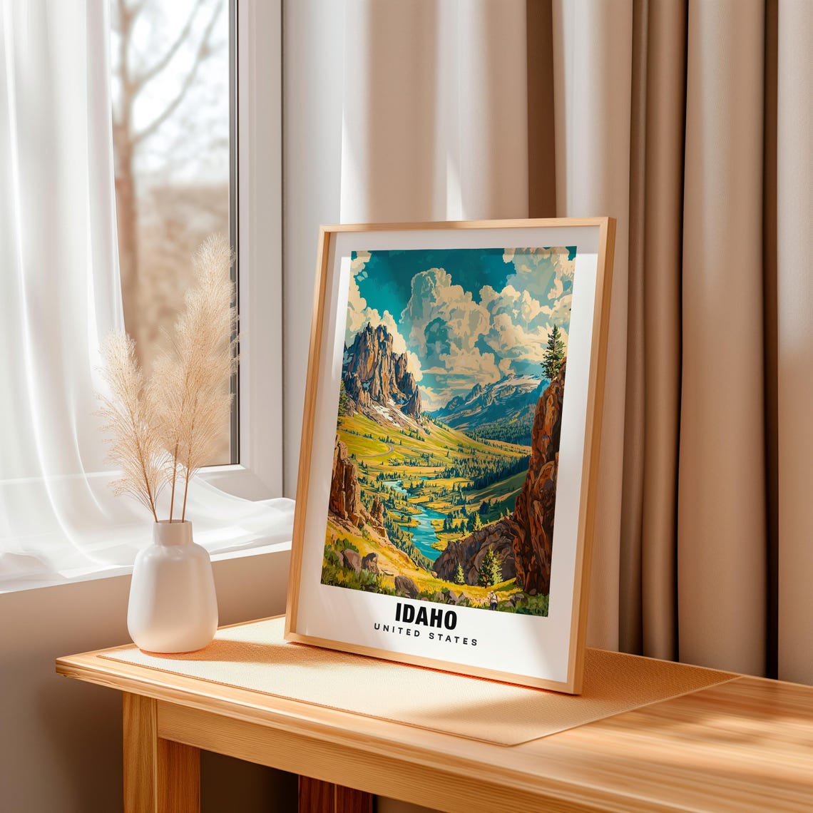 Idaho Print Usa Poster Idaho Views Idaho Mountains Idaho Landscapes Usa Charm Idaho Beauty Idaho Heritage Idaho Art Usa State - Image 3