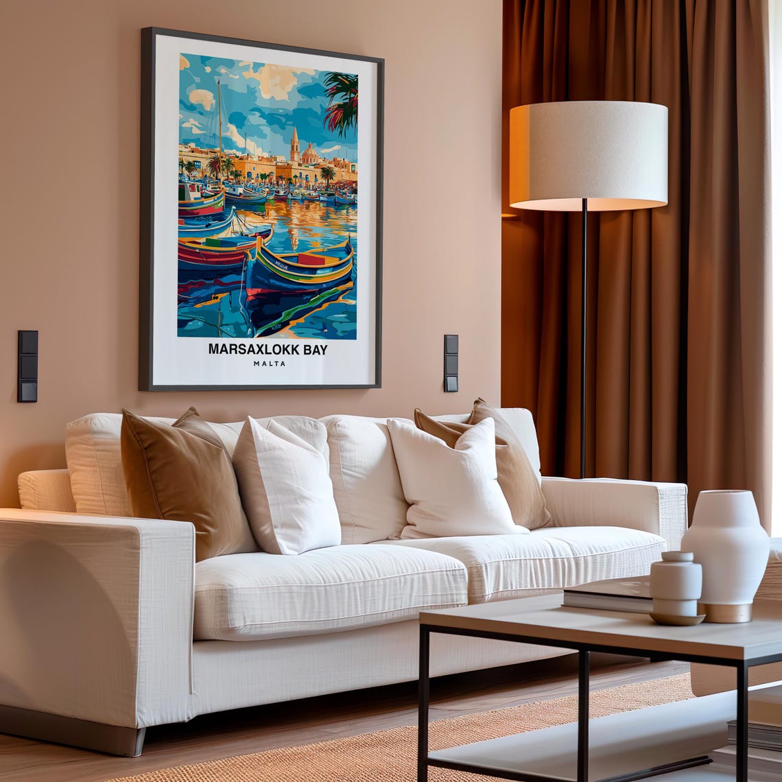 Marsaxlokk Bay And Fishing Village Travel Print Wall Art Marsaxlokk Malta City Print Marsaxlokk Bay And Fishing Village Travel Gift - Image 4