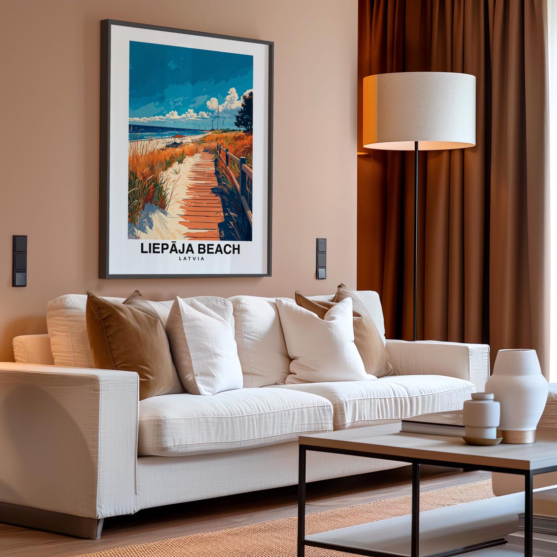 Liepaja Beach Travel Print Wall Art Liepaja Latvia City Print Liepaja Beach Travel Gift Liepaja Beach Poster - Image 4