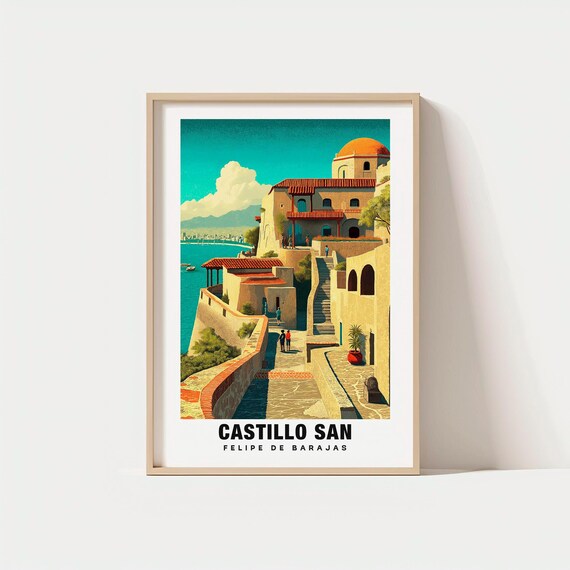 Castillo San Felipe De Barajas Print Colombia Poster Views Art Charm Beauty Historic Landmark