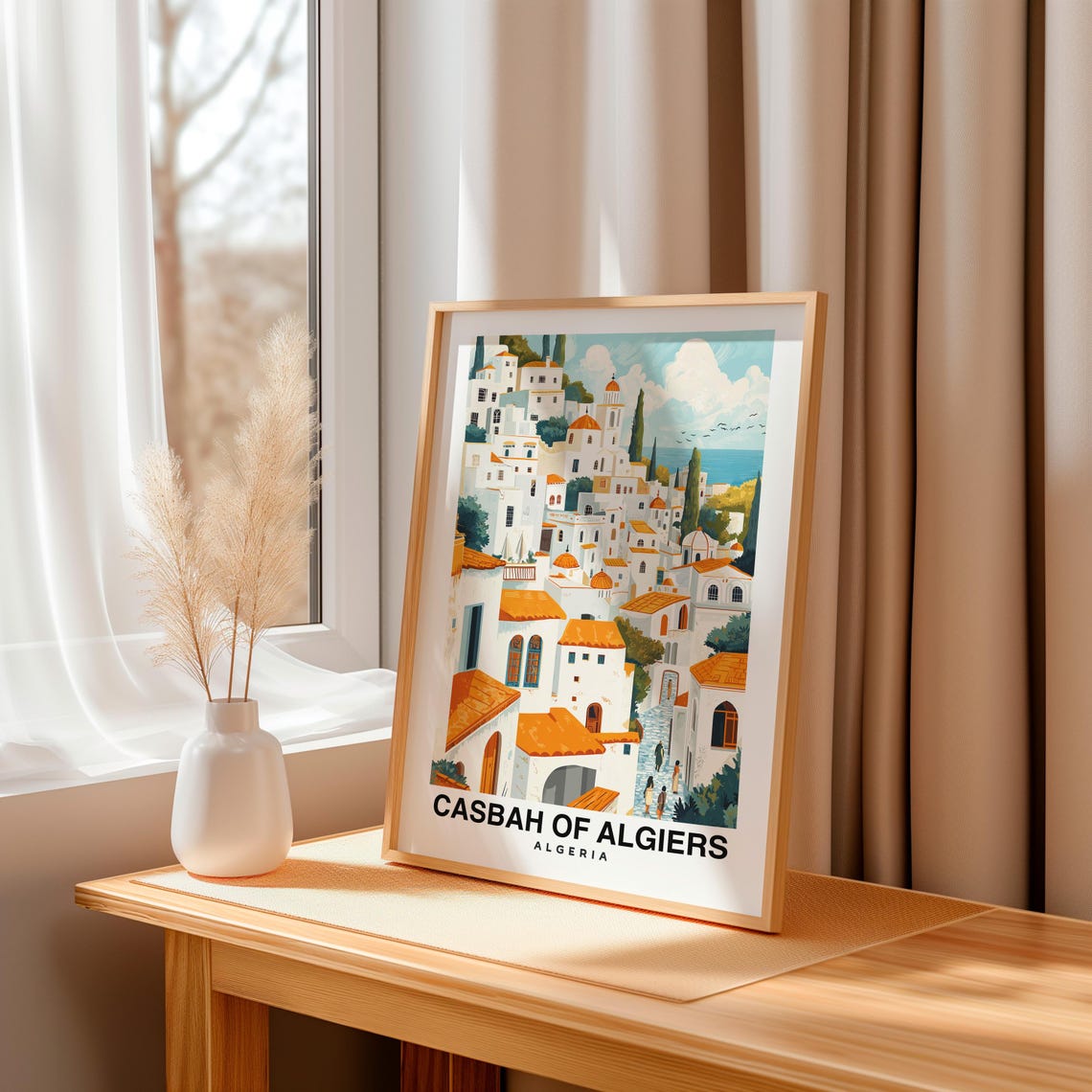 Casbah Of Algiers Travel Print Wall Art Algiers Algeria City Print Travel Gift Wall Art African Culture Algeria Art - Image 3