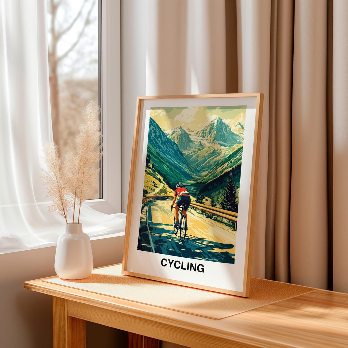 Cycling Travel Print Leisure Sports Cycling Travel Gift Poster Birthday Present Cycling Poster Outdoor - Image 3