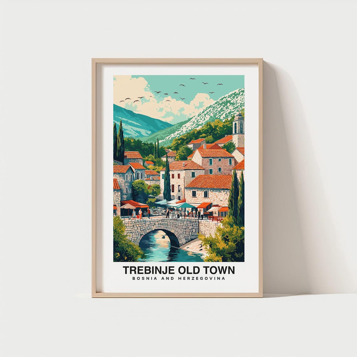 Trebinje Old Town Travel Print Wall Art Trebinje Bosnia And Herzegovina City Print Trebinje Old Town Travel Gift