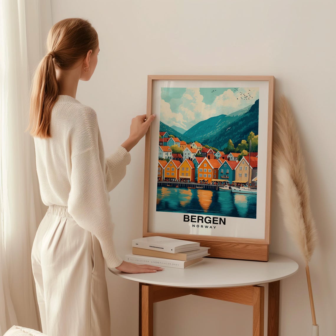 Bergen Print Norway Poster Travel Wall Art Cityscape Print Europe Poster Fjord Art Coastal Decor Scenic Print Travel Poster - Image 2
