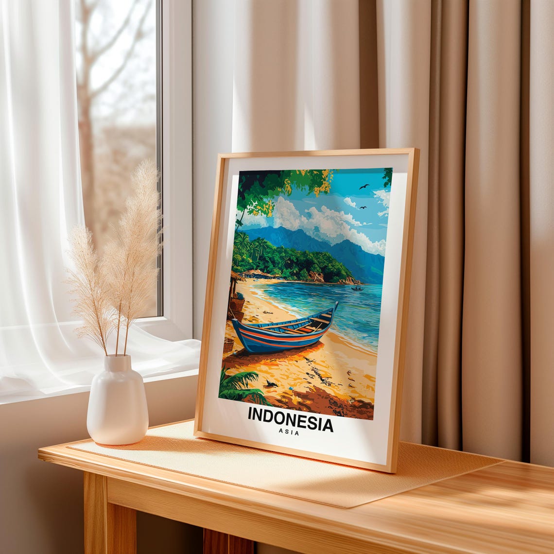 Indonesia Travel Print Asia Asia Travel Gift City Poster Wedding Gift Indonesia Culture Asian Culture - Image 3