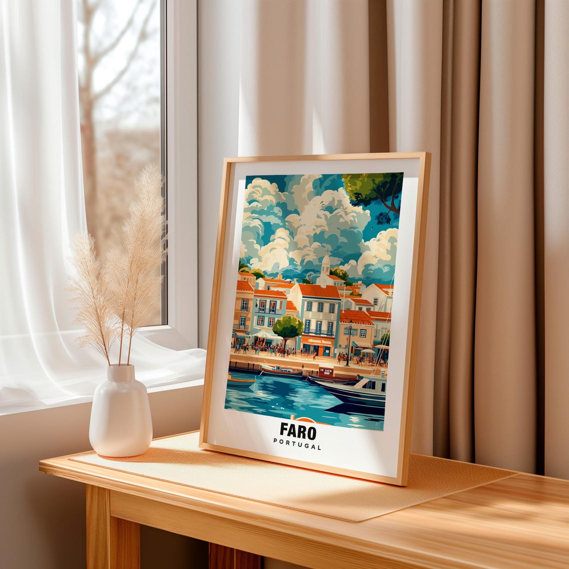Faro Print Portugal Poster Faro Views Faro Old Town Faro City Portugal Charm Faro Beauty Faro Heritage Faro Art - Image 3