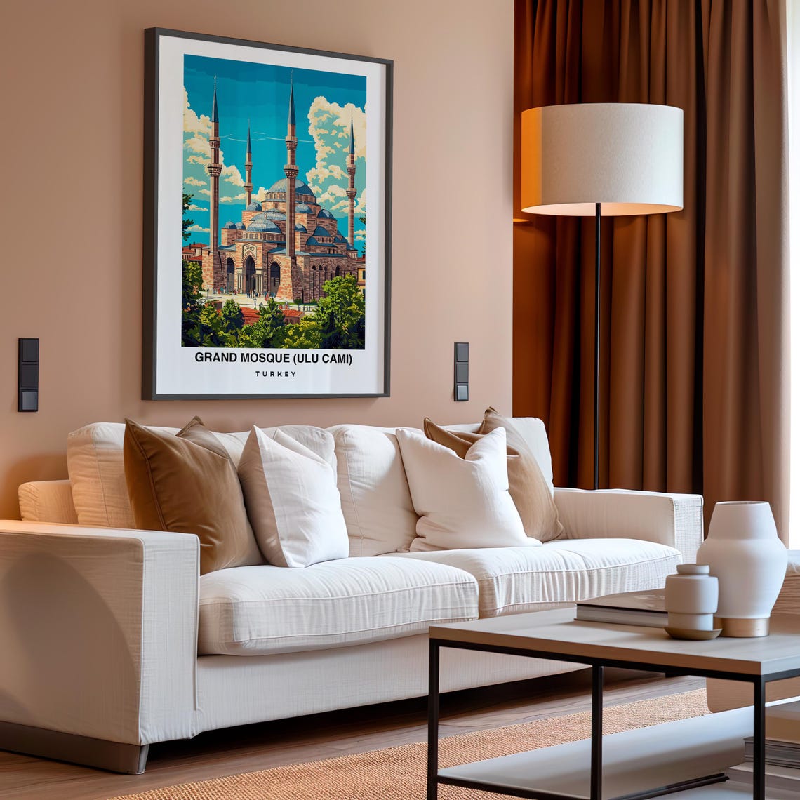 Grand Mosque Ulu Cami Travel Print Wall Art Bursa Turkey City Print Grand Mosque Ulu Cami Travel Gift Travel Gift - Image 4