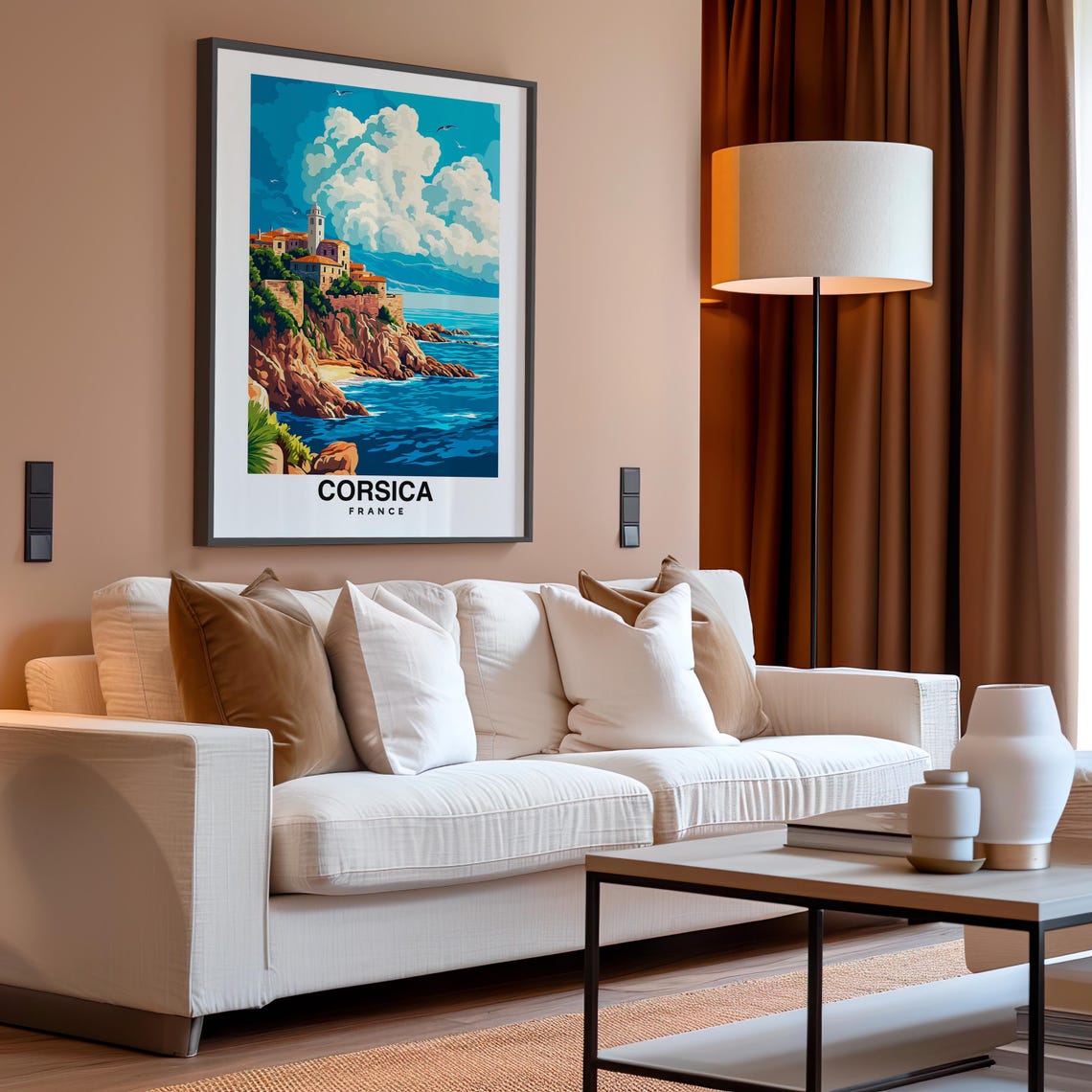 Corsica France Travel Print Wall Art Corsica France City Print Corsica France Travel Gift Corsica France Poster - Image 4