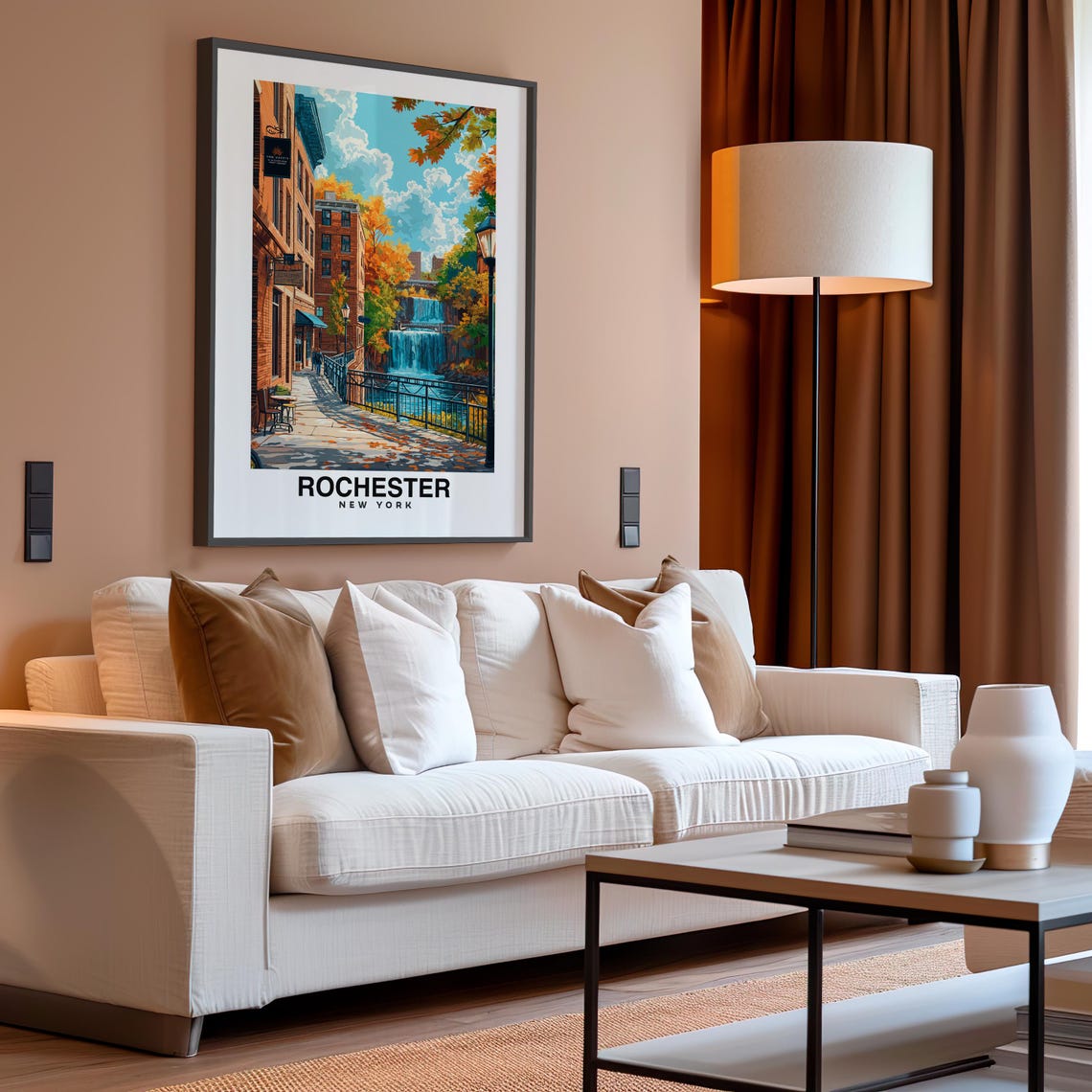 Rochester City Print Rochester Travel Poster New York Travel Gift Rochester New York Poster Rochester Gift New York - Image 4