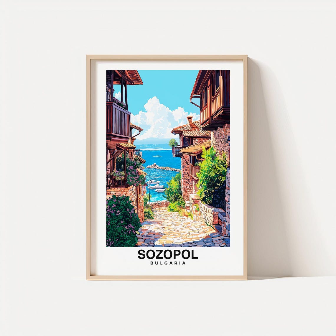 Sozopol Travel Sozopol Bulgaria City Print Sozopol Old Town Travel Gift Sozopol Old Town Poster Travel Gift Bulgaria Culture Europe
