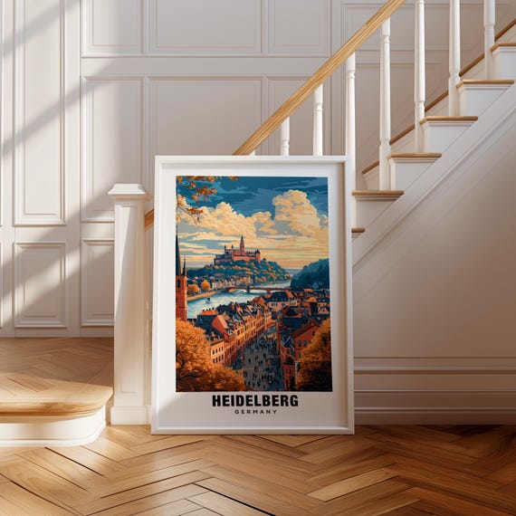 Heidelberg Print Germany Poster Heidelberg Views Heidelberg Castle Heidelberg City Germany Charm Heidelberg Beauty Heidelberg
