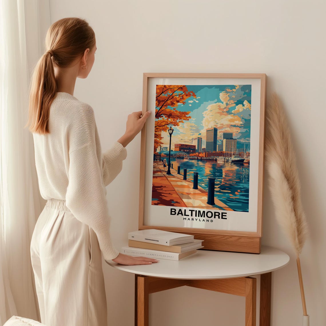 Baltimore Print Maryland Poster Travel Wall Art Cityscape Print Usa Poster Urban Art Scenic Decor Landmark Print Travel Poster - Image 2
