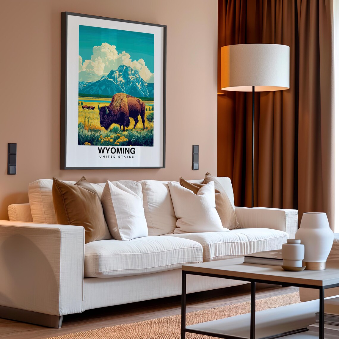 Wyoming Travel Print Wyoming United States Travel Gift City Poster Birthday Present Wedding Gift Poster - Image 4