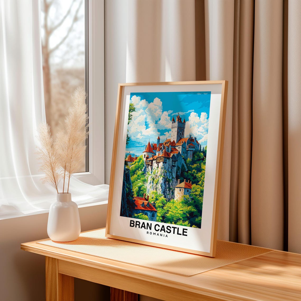 Bran Castle Bran Castle Wonder Romania Landmark Landmark Poster Birthday Present Wedding Gift - Image 3