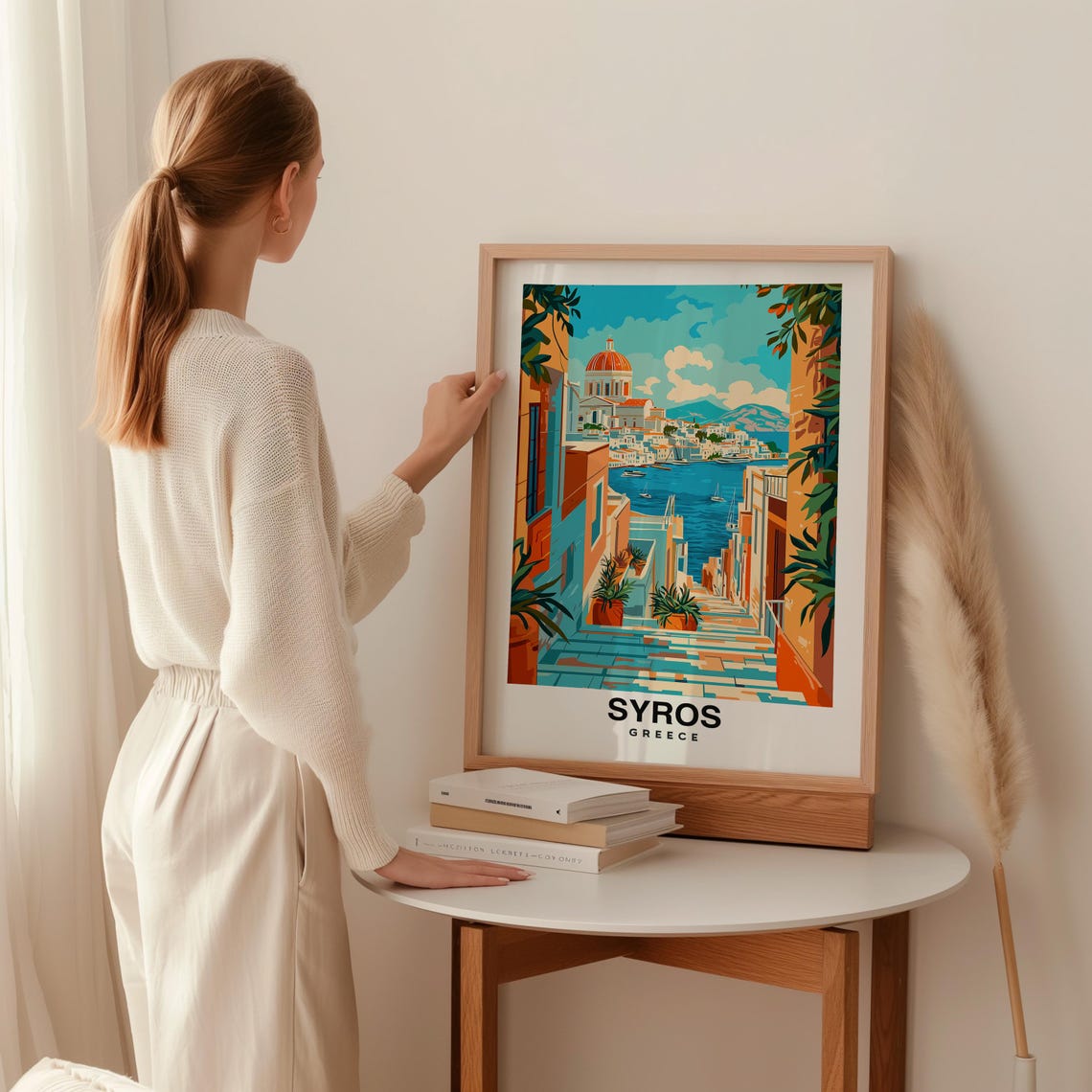 Syros Print Greece Poster Syros Views Syros Art Greece Charm Syros Beauty Island Heritage Scenic Landscape Coastal Culture Greece - Image 2