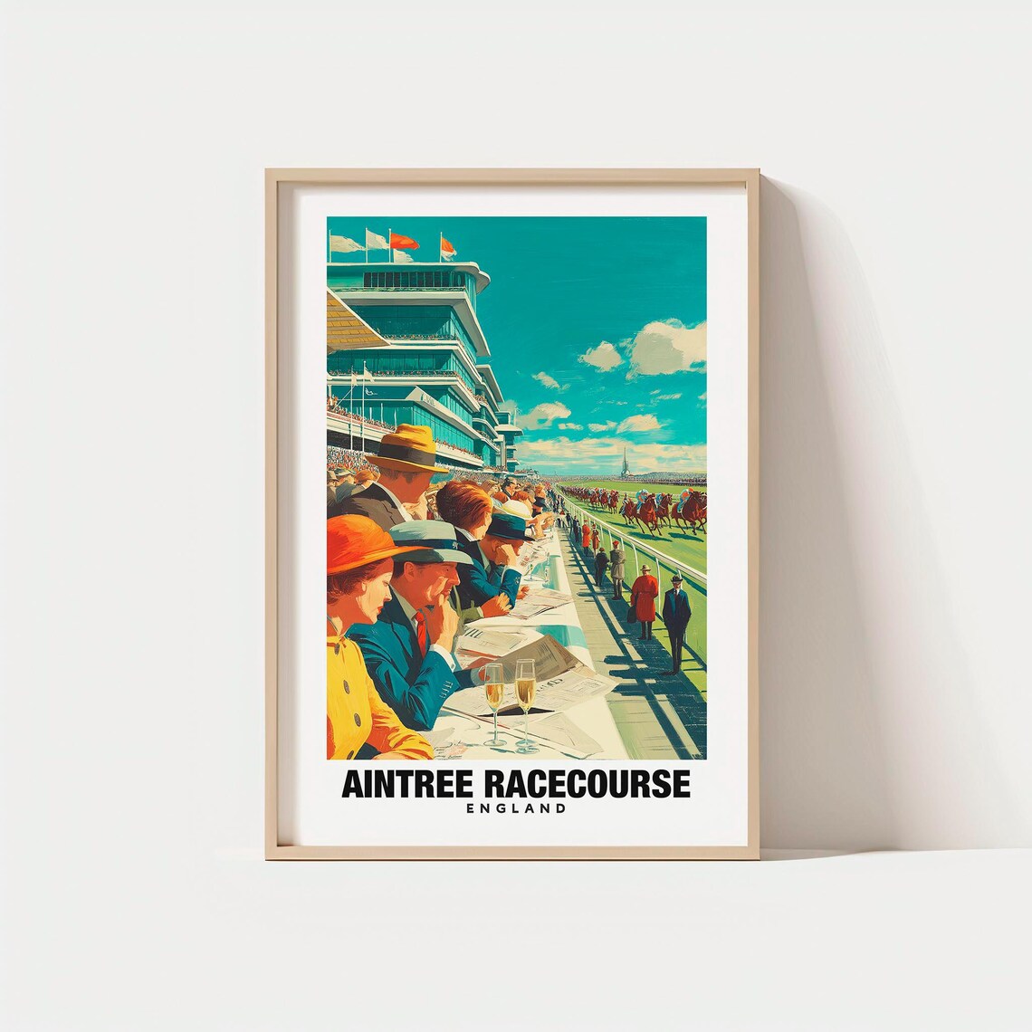 Aintree Racecourse England Grand National Horse Racing Poster