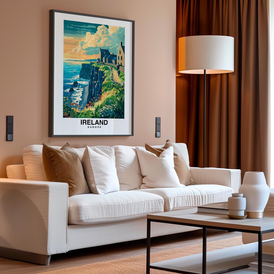 Ireland Ireland Travel Poster Europe City Skyline Ireland Poster Birthday Present Wedding Gift Ireland Tourism - Image 4