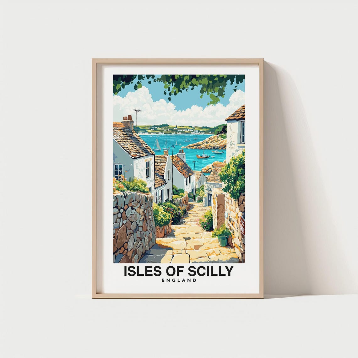 Isles Of Scilly United Kingdom Travel Print Wall Art Isles Of Scilly United Kingdom City Print Isles Of Scilly Isles Of Scilly