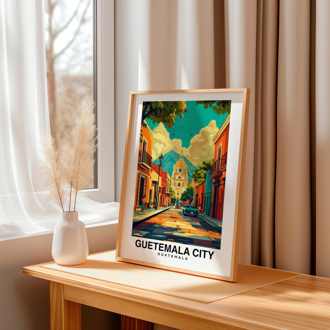 Guatemala City Travel Print Wall Art Guatemala City Guatemala City Print Guatemala City Travel Gift Guatemala City City Poster America - Image 3