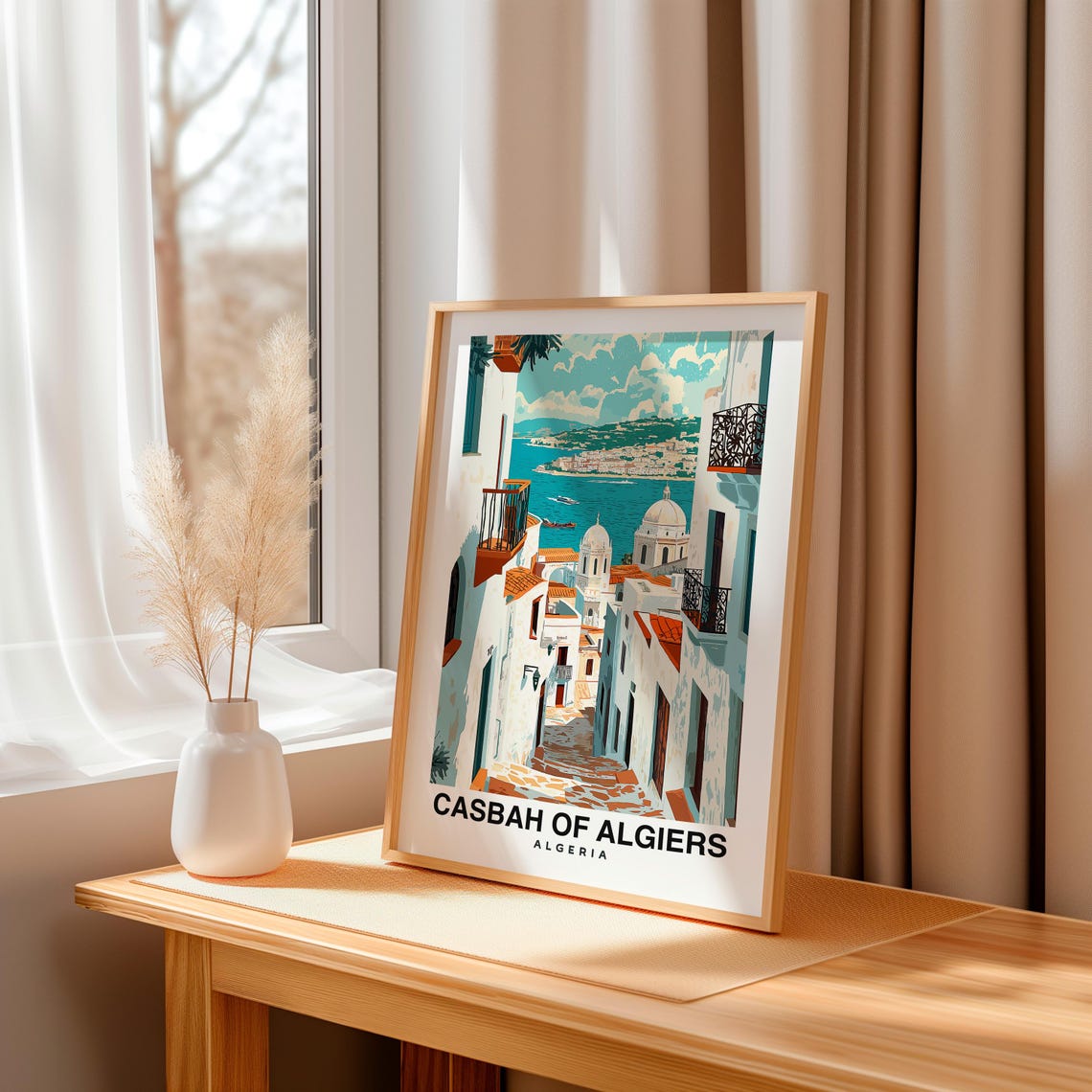 Casbah Of Algiers Travel Print Wall Art Algiers Algeria City Print Travel Gift Wall Art African Culture Algeria Art - Image 3