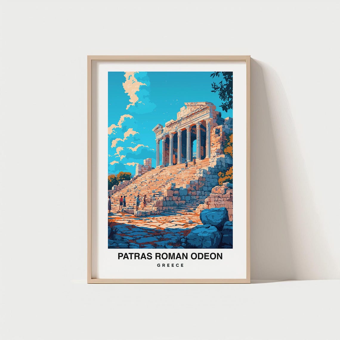 Patras Roman Odeon Travel Print Wall Art Patras Greece City Print Patras Roman Odeon Travel Gift Patras Roman Odeon Poster Travel Gift
