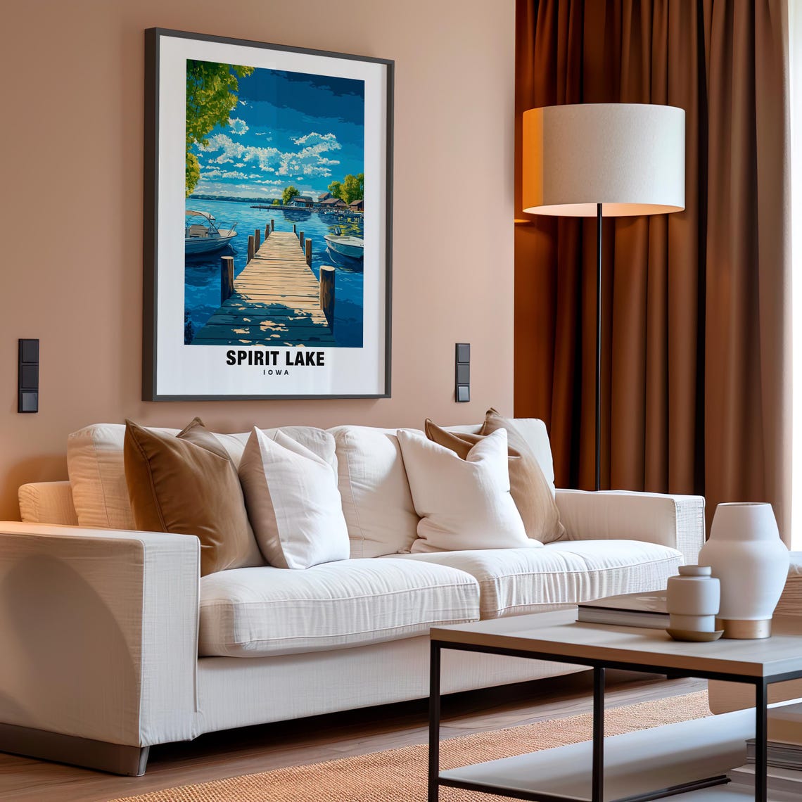 Spirit Lake Print Iowa Poster Spirit Lake Views Spirit Lake Art Iowa Charm Spirit Lake Beauty Scenic Landscape Lake Escape Iowa Art - Image 4