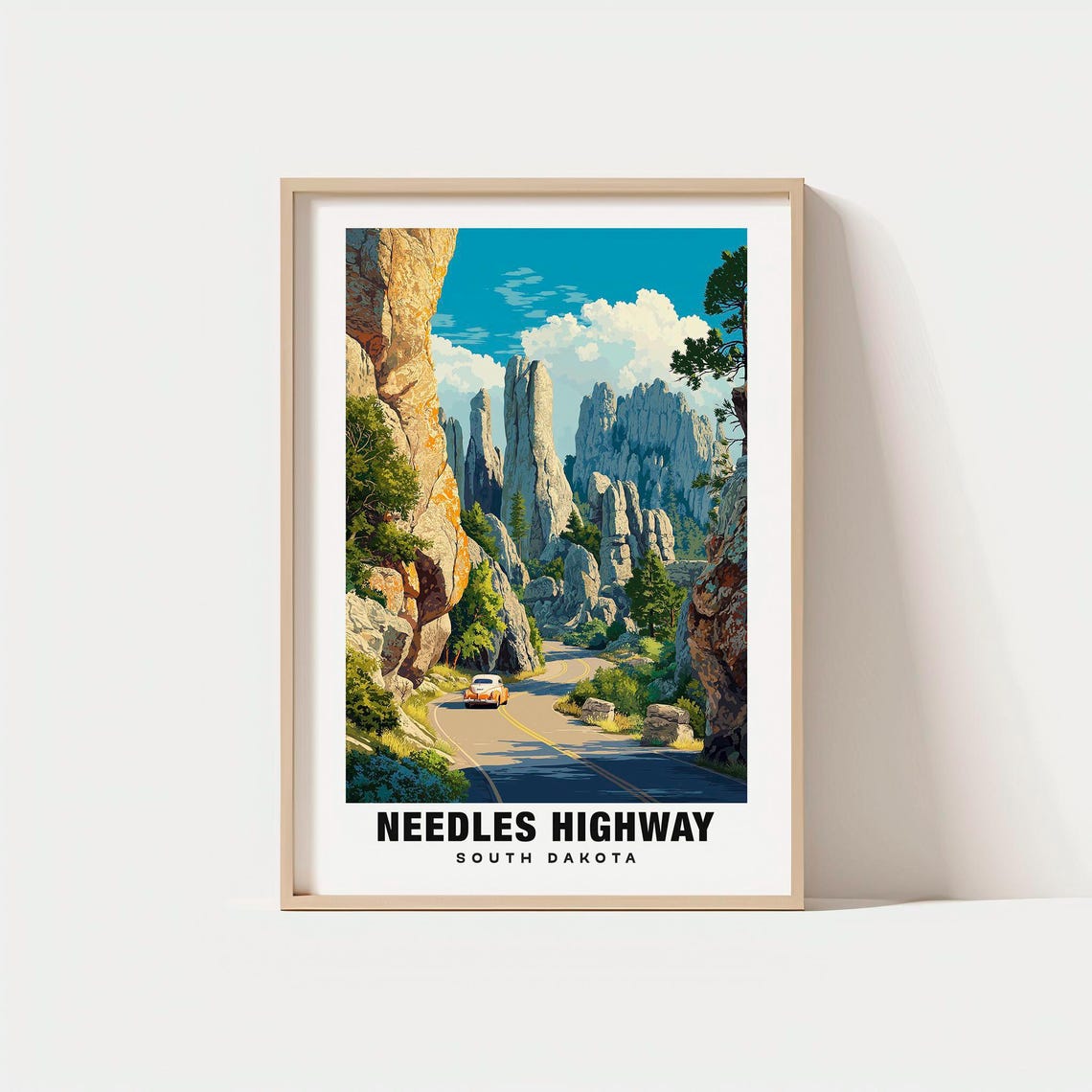 Needles Highway South Dakota Granite Spires and Winding Road Poster