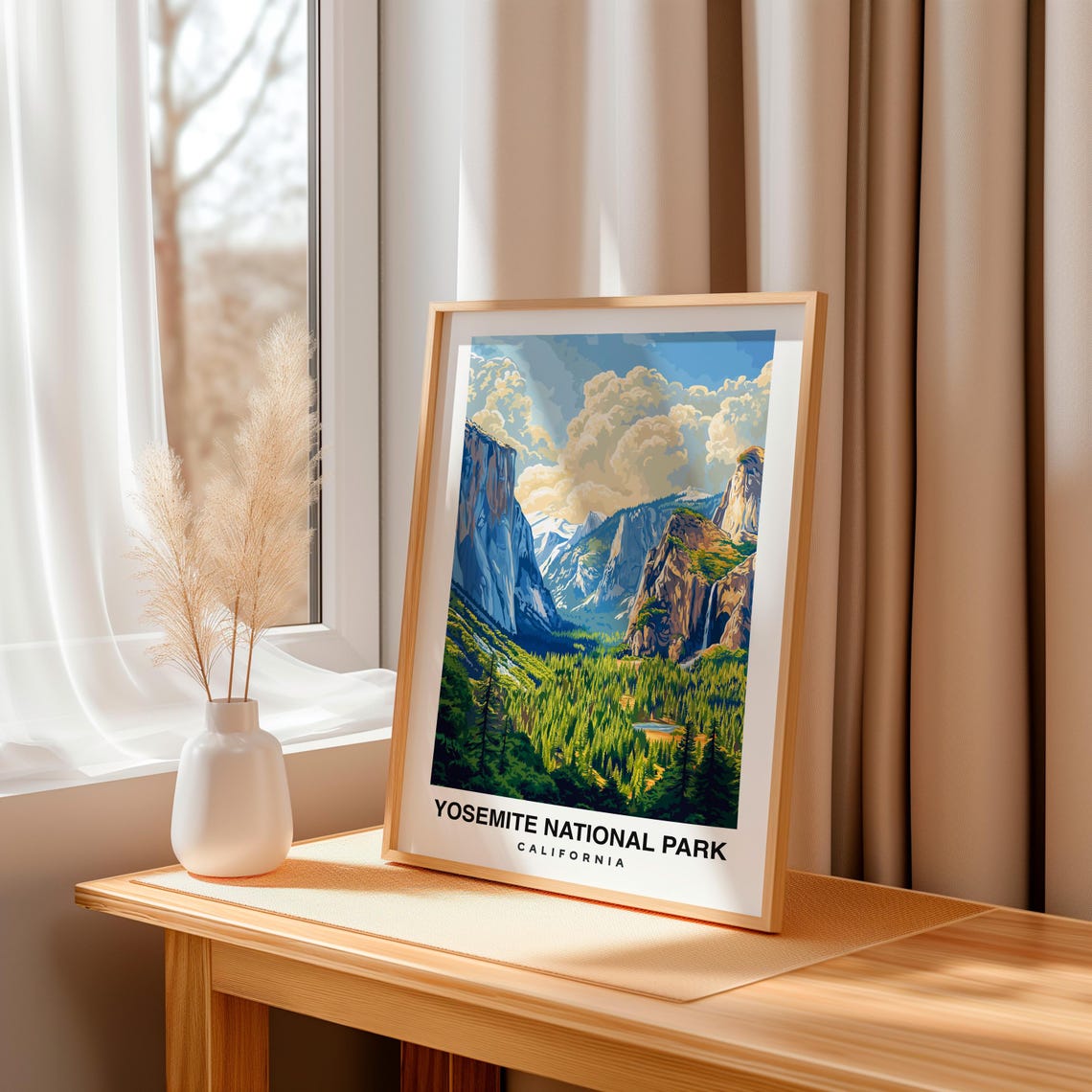 Yosemite National Park Print Usa Poster Travel Wall Art Nature Print Scenic Art Mountain Decor National Park View Travel Poster - Image 3