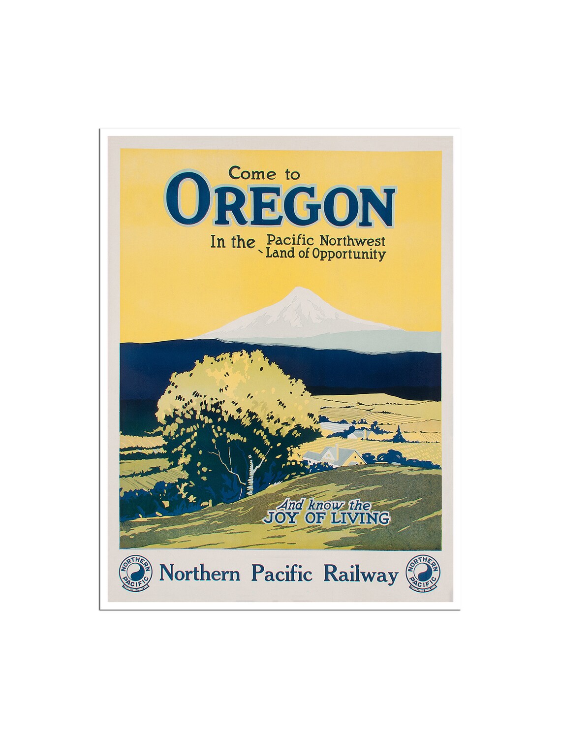 Oregon Pacific Northwest Joy Of Living Northern Pacific Travel Poster