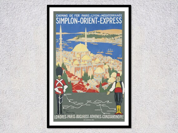 Vintage Simplon Orient Express Travel Poster