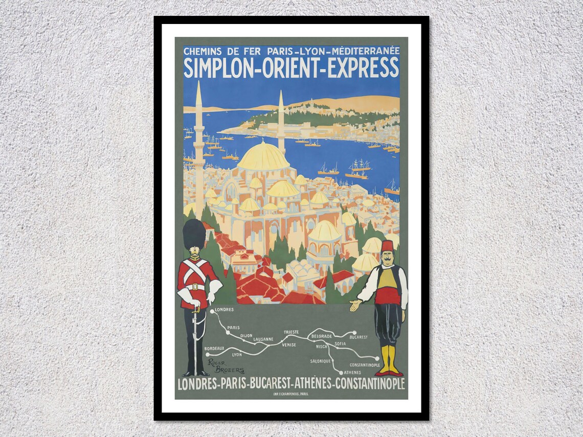 Vintage Simplon Orient Express Travel Poster