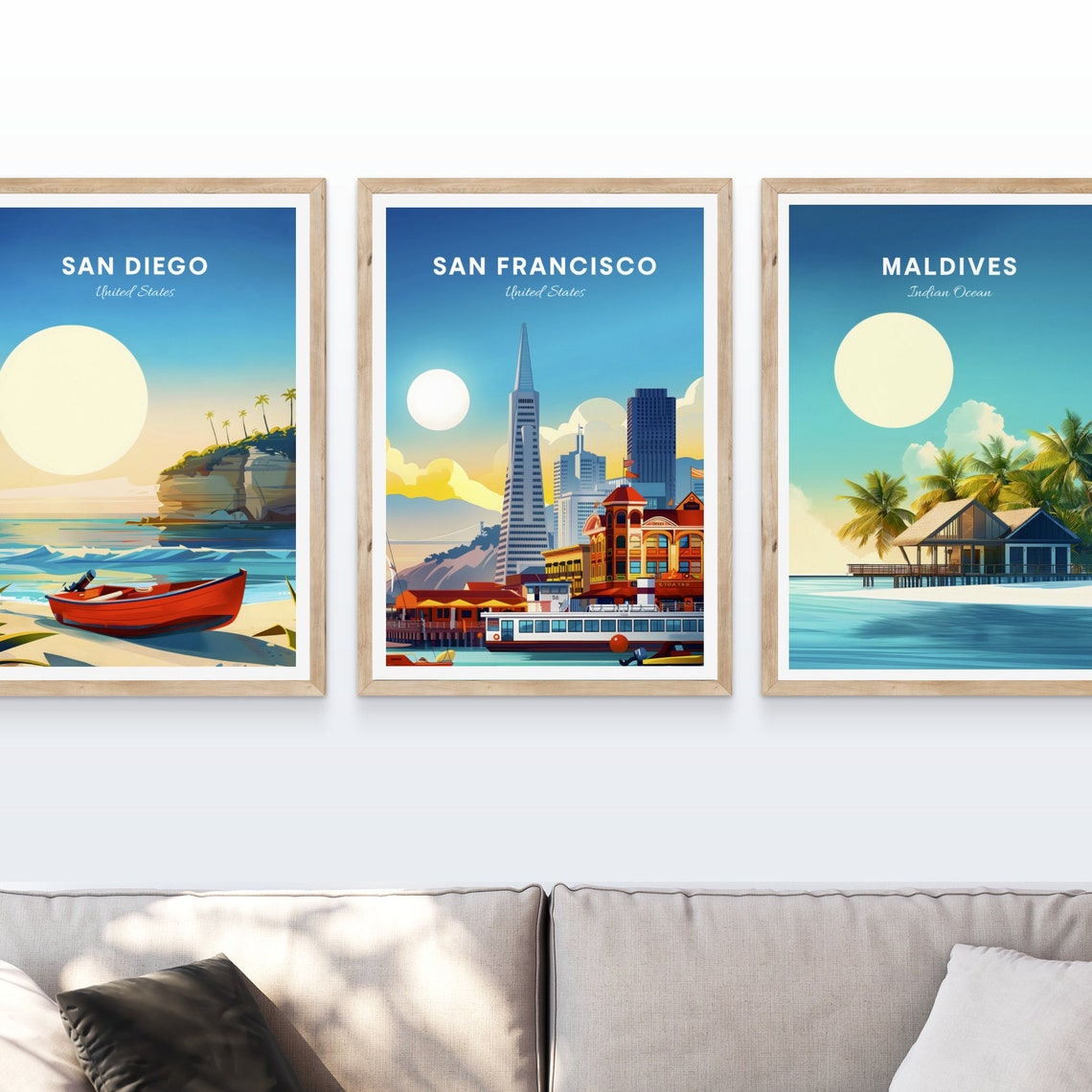 San Francisco Waterfront with the Transamerica Pyramid View Poster - Image 4