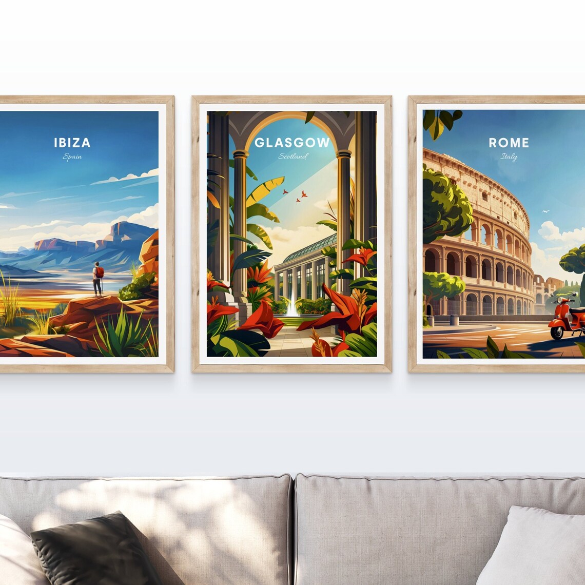 Glasgow Scotland Botanical Garden Conservatory Travel Poster - Image 4