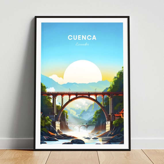 Cuenca Travel Print Ecuador Wall Art Cuenca Poster Azuay Poster Personalized Gift Poster Minimalist Poster Wedding Gift