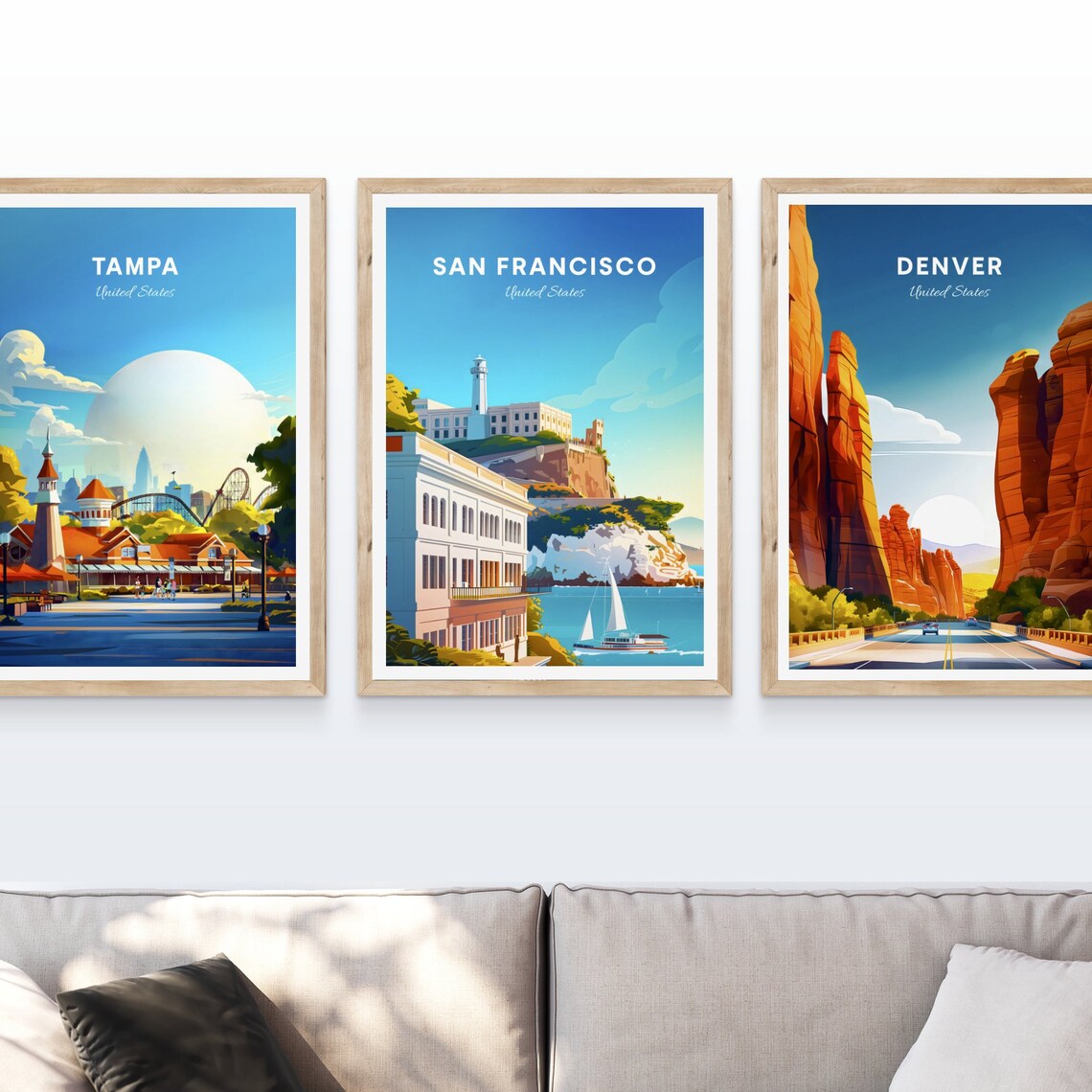 San Francisco Bay Waterfront with Sailboats and City View Poster - Image 4