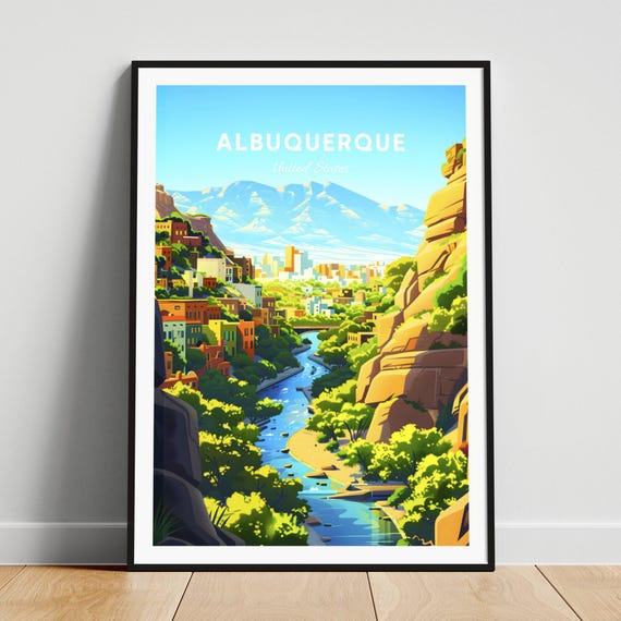 Albuquerque Travel Print Us Travel Poster Albuquerque Poster Albuquerque New Mexico Poster Personalized Gift Wedding Gift Custom Text