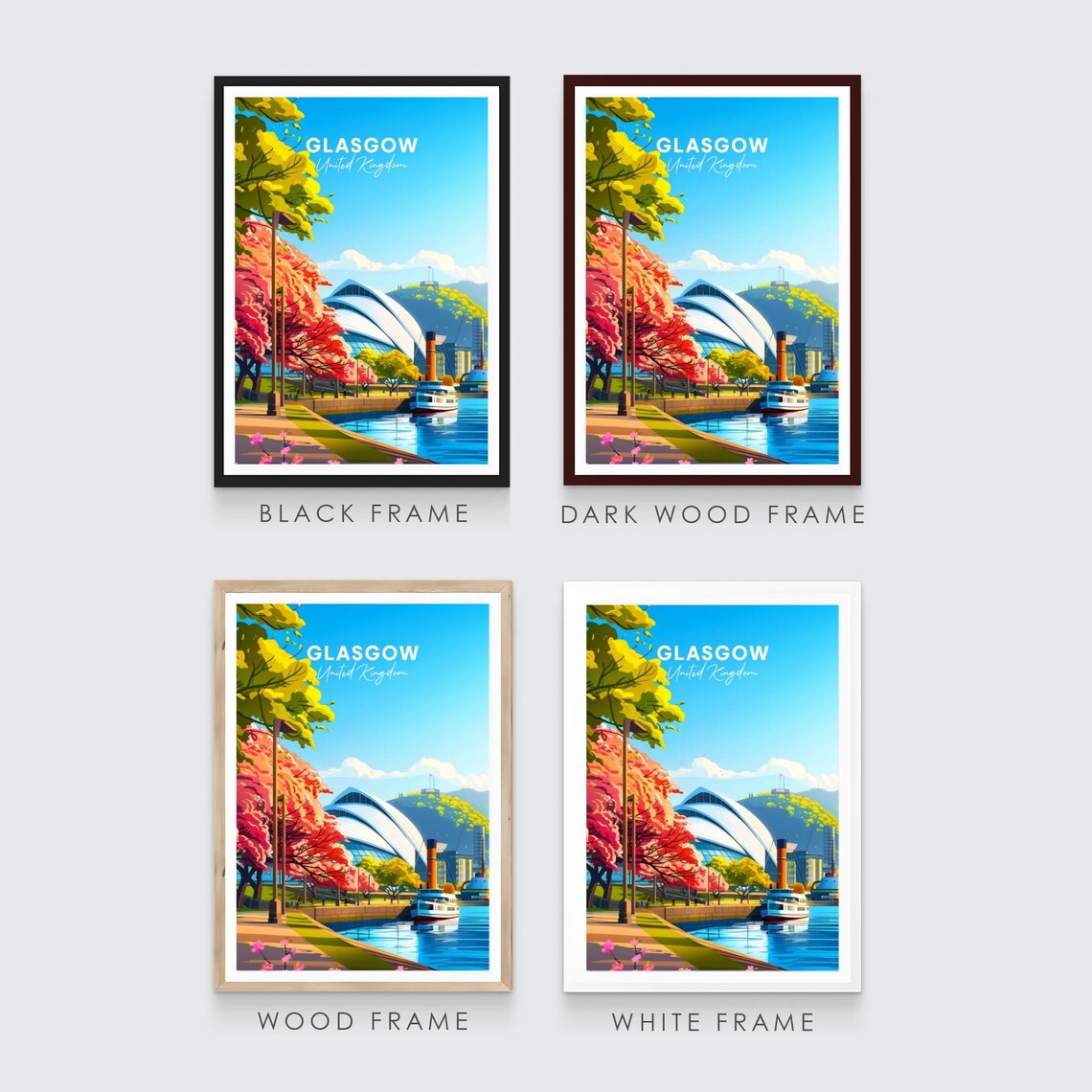 Glasgow Travel Poster, United Kingdom Art Print - Image 3