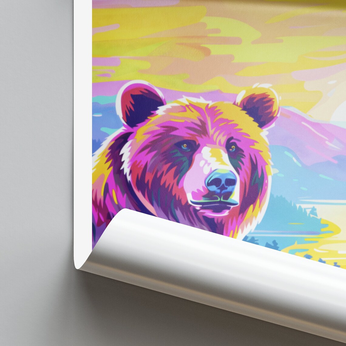 Great Smoky Mountains Bear Sunrise Lake Golden Horizon Poster - Image 2