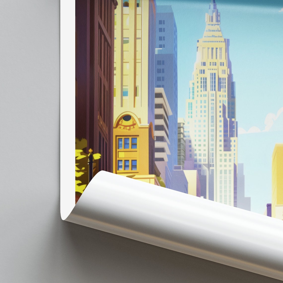 Des Moines Historic Downtown Street Skyscraper Travel Poster - Image 2