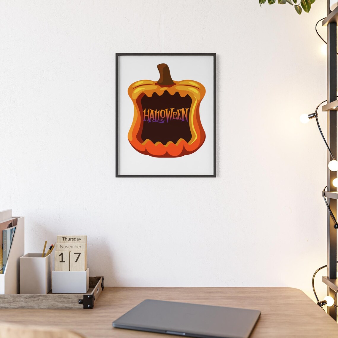 Halloween Wall Art Halloween Wall Decor Cute Halloween Wall Art Pumpkin Print Instant Pumpkin Print - Image 2