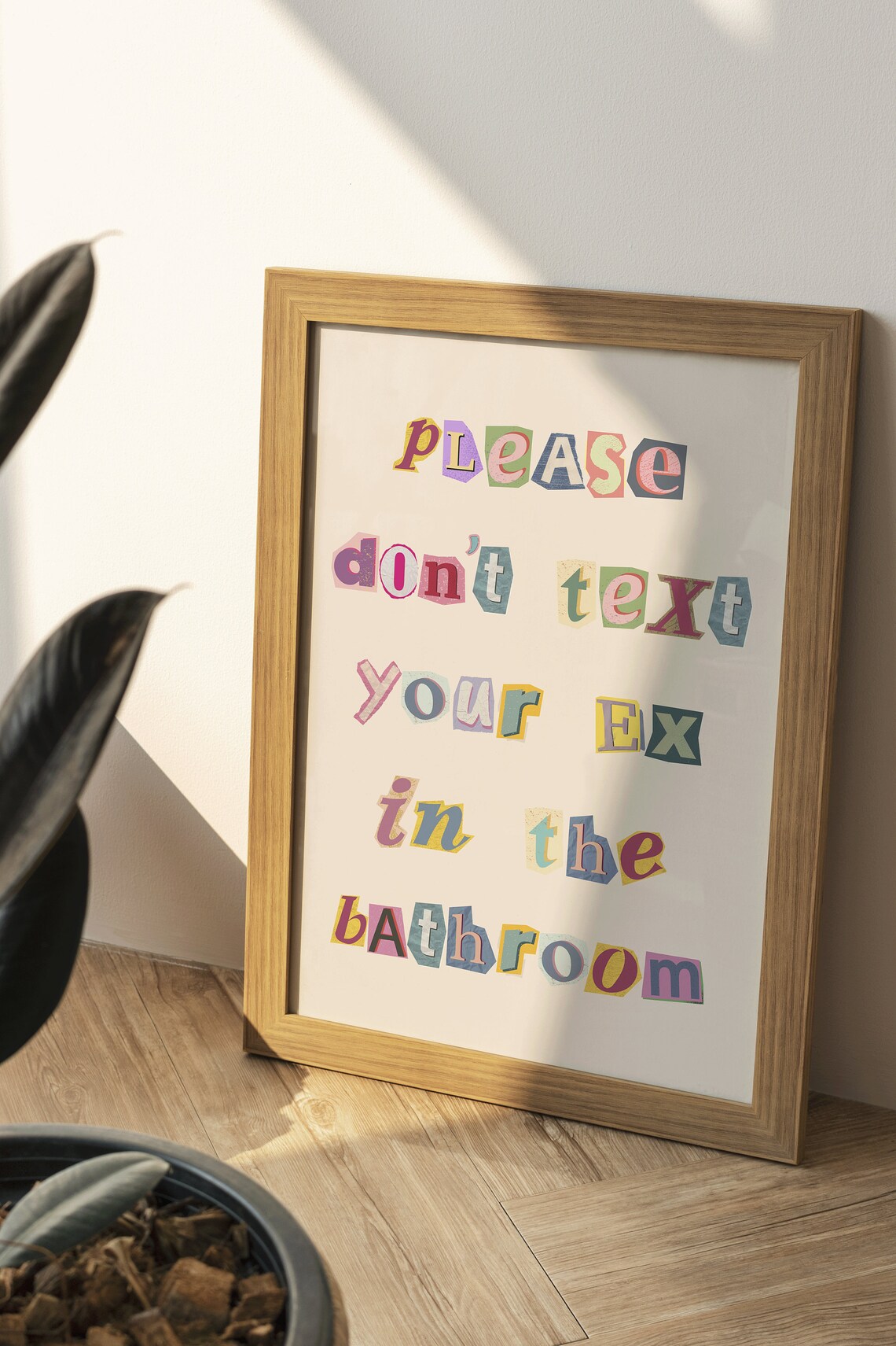 Please Don't Text Your Ex In The Bathroom Art Print - Image 2