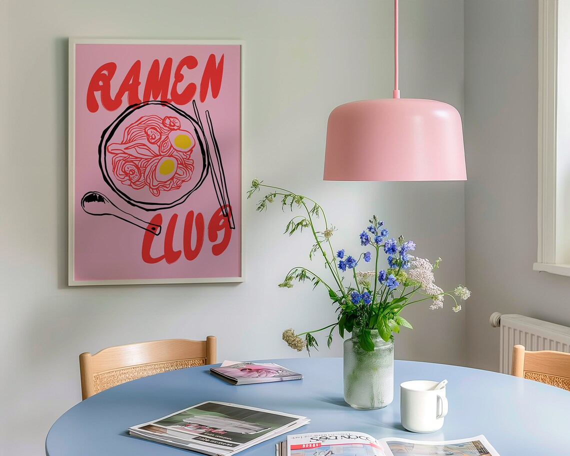 Ramen Lover Club Art Print, Japanese Kitchen Decor - Image 4