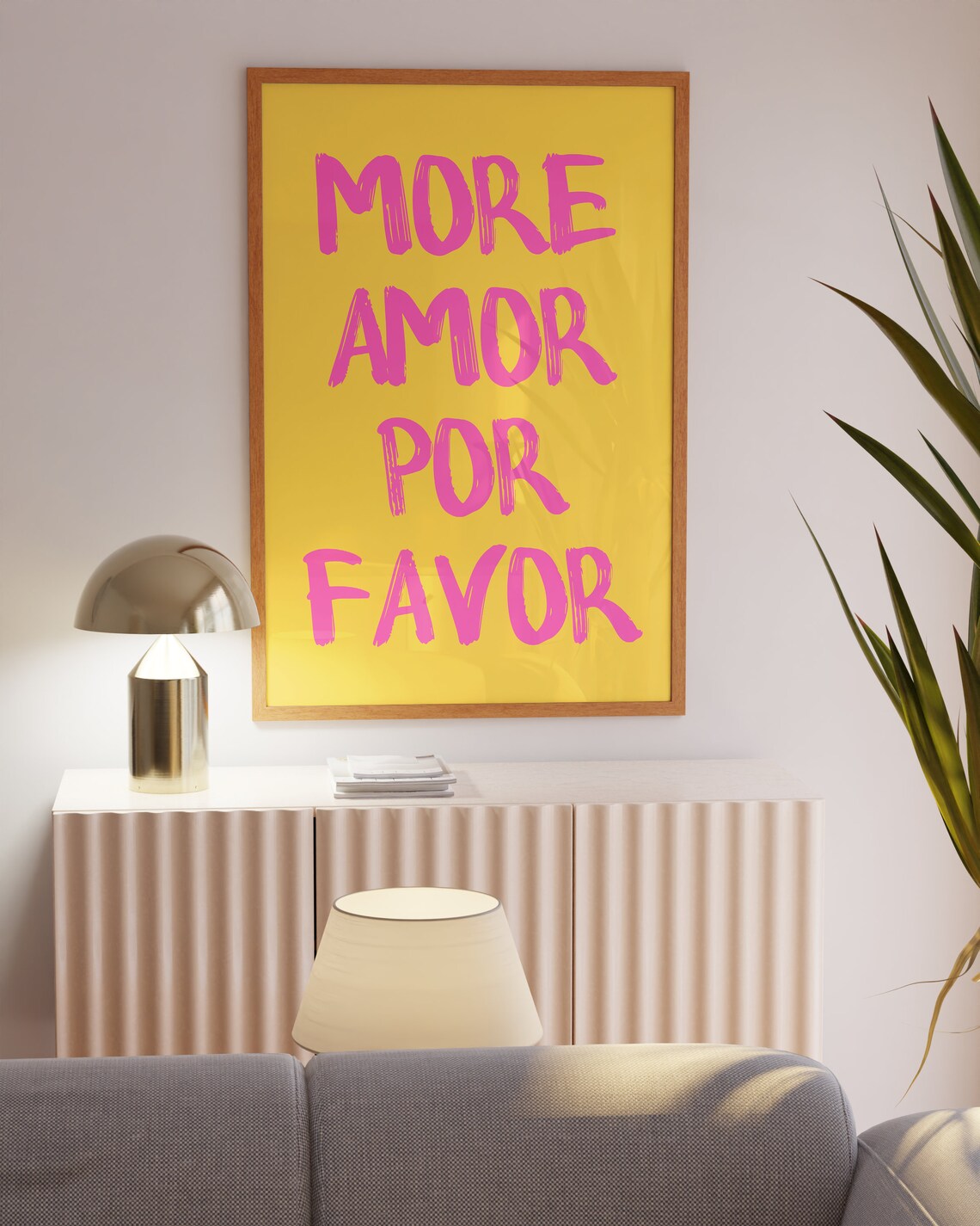 More Amor Por Favor Quote Art Print, Preppy Decor - Image 4