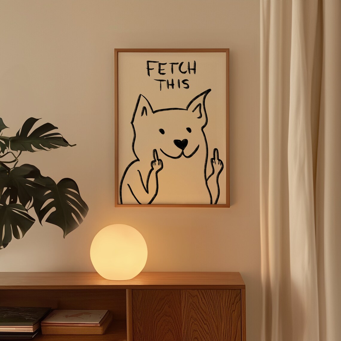 Fetch This Dog Art Print, Funny Y2K Room Decor - Image 2