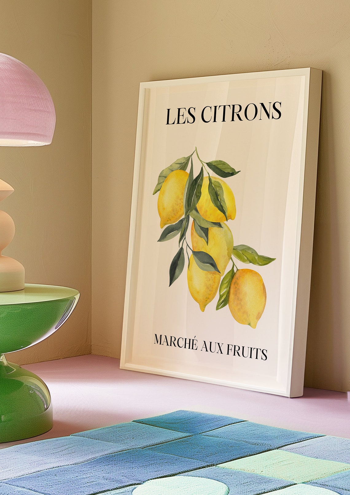 Les Citrons Lemon Branch French Fruit Market Botanical Poster - Image 3