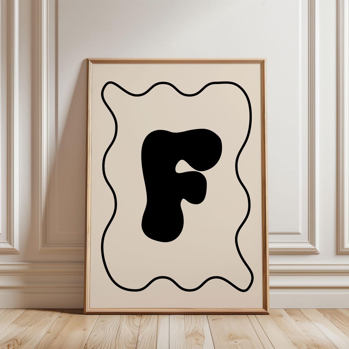 Personalized Letter Print Custom Initial Wall Art Alphabet Decor Gift Minimalist Elegant Typography